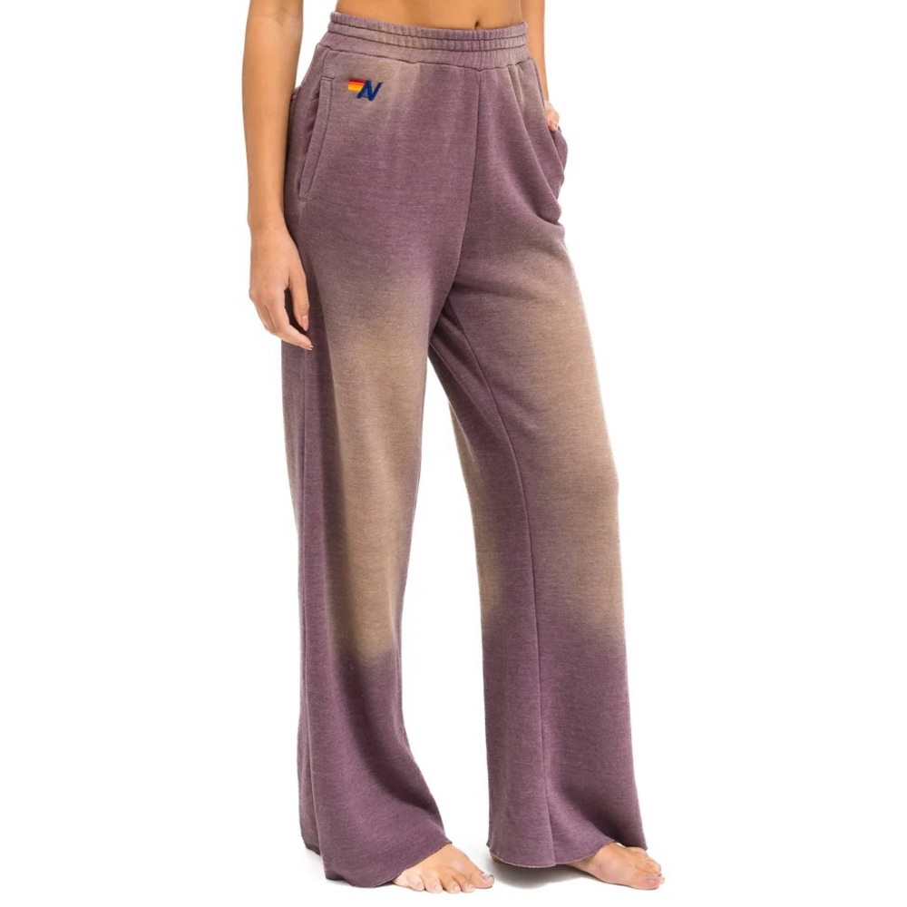 Aviator Nation Essential Wide Leg Pocket Sweatpants - Faded Mocha - Picture 3 of 6